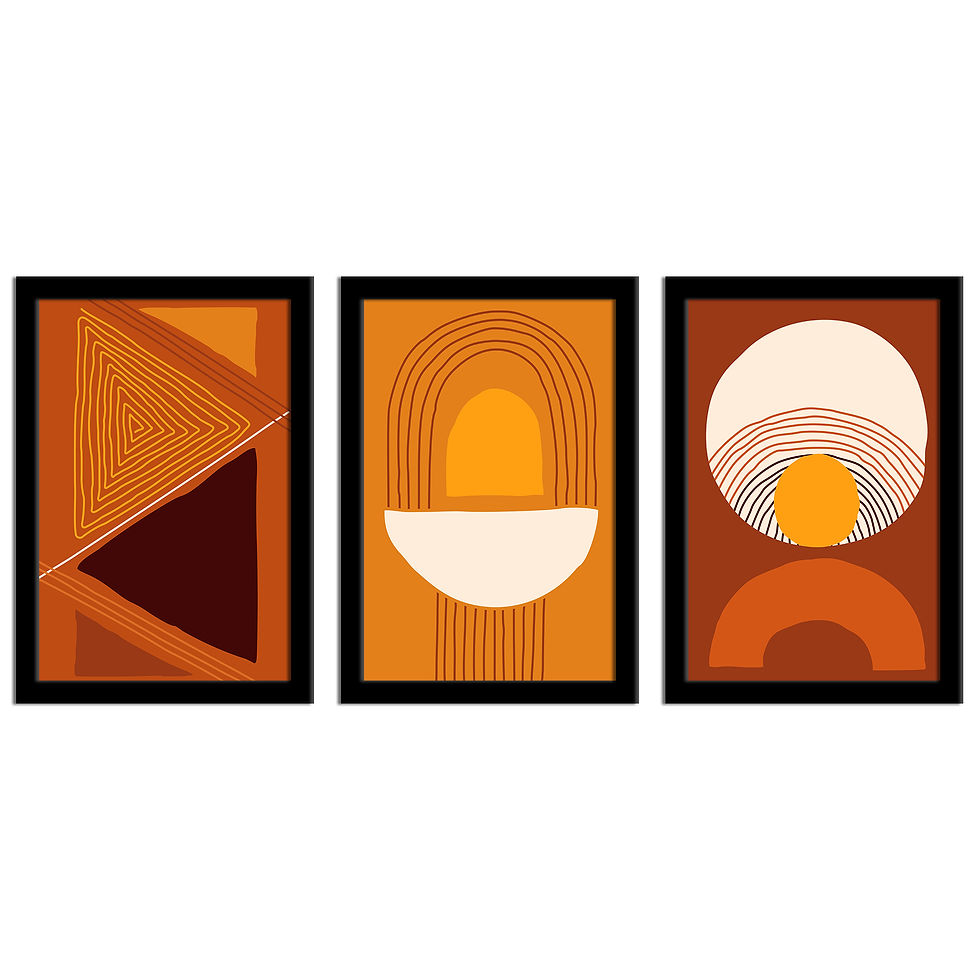 Thumbnail: WENS Modern Framed Wall Art  Set of 3 Painting for Living Room