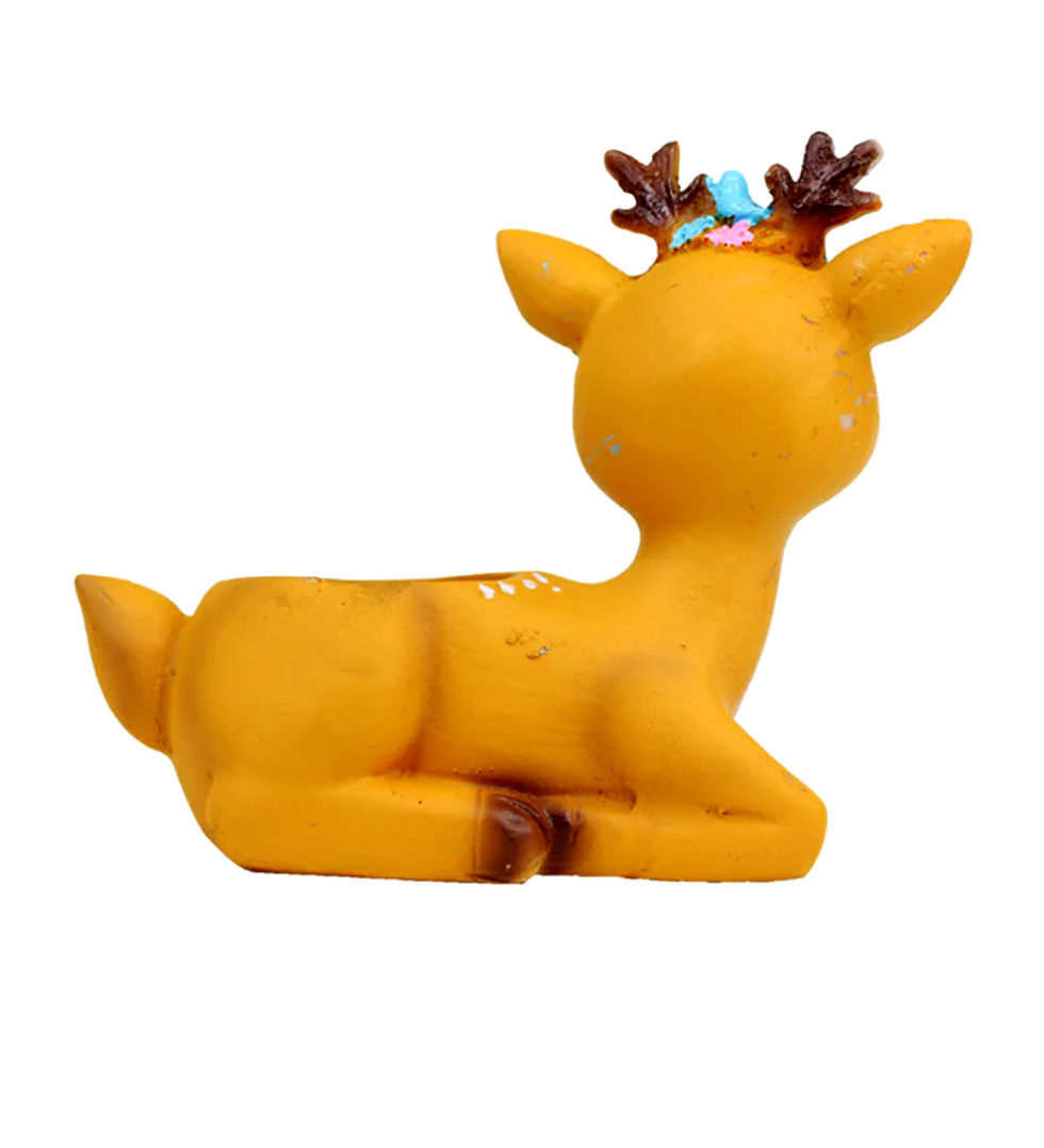 Thumbnail: Handcrafted Resin Baby Deer and Baby Boy Creative Succulent Flower Pots