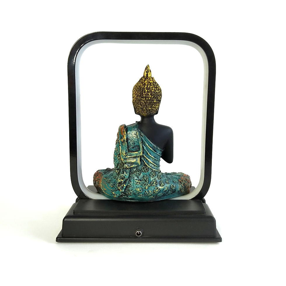 Thumbnail: WENS Multicolor 10.5 Inch Palm Buddha Statue Led Lamp Decorative Set
