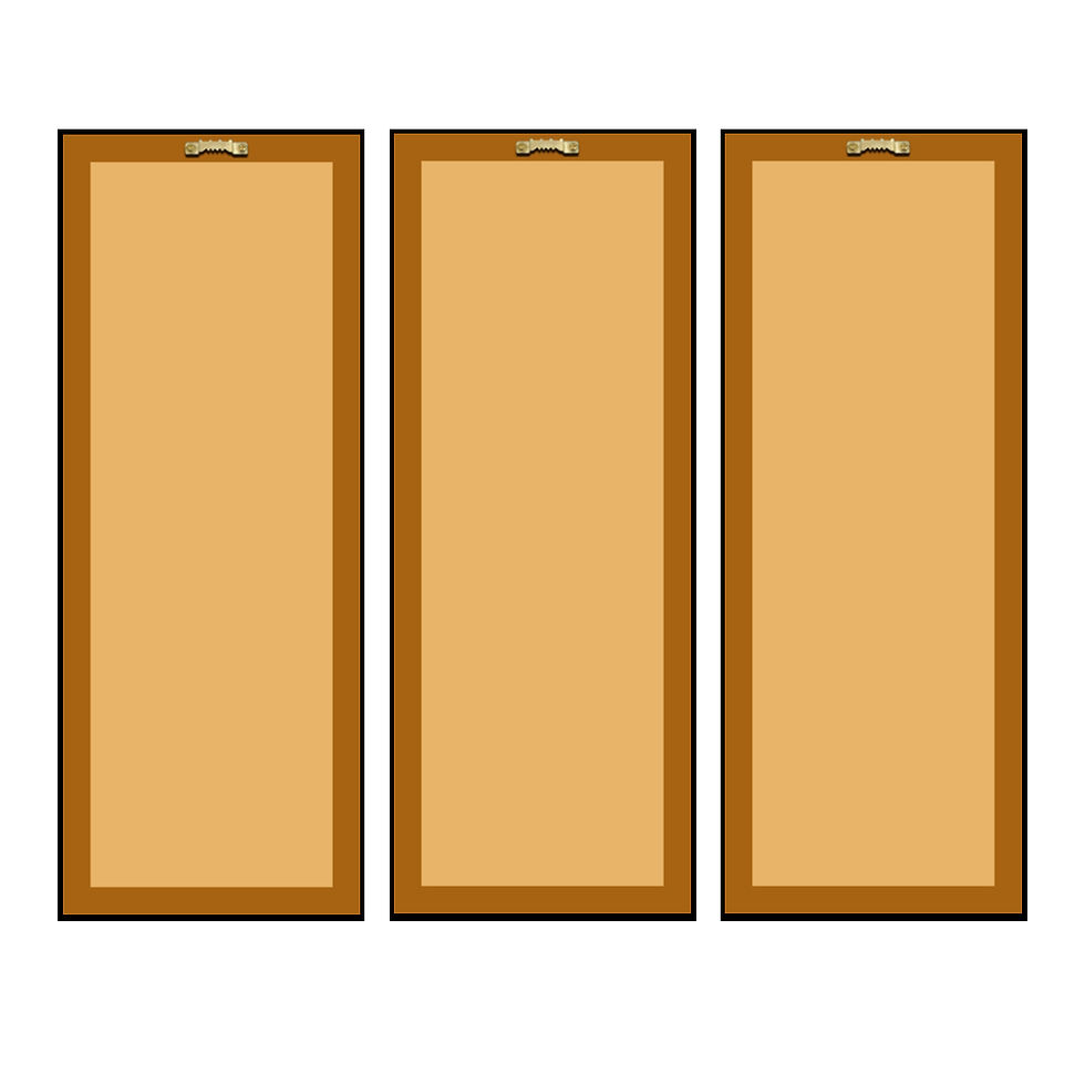 Thumbnail: WENS Set Of 3 Multicolor Abstract Minimal Framed Paintings