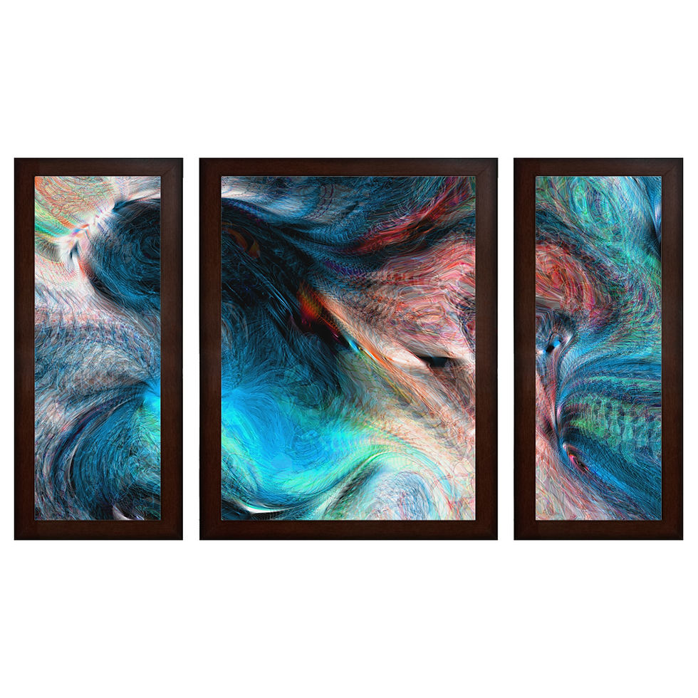 Thumbnail: Wens Flying Colors MDF Wall Painting (13.5 x 24 x 0.75 Inch , Set of 3)