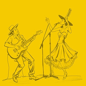 a musician and a dancer with latino vibes