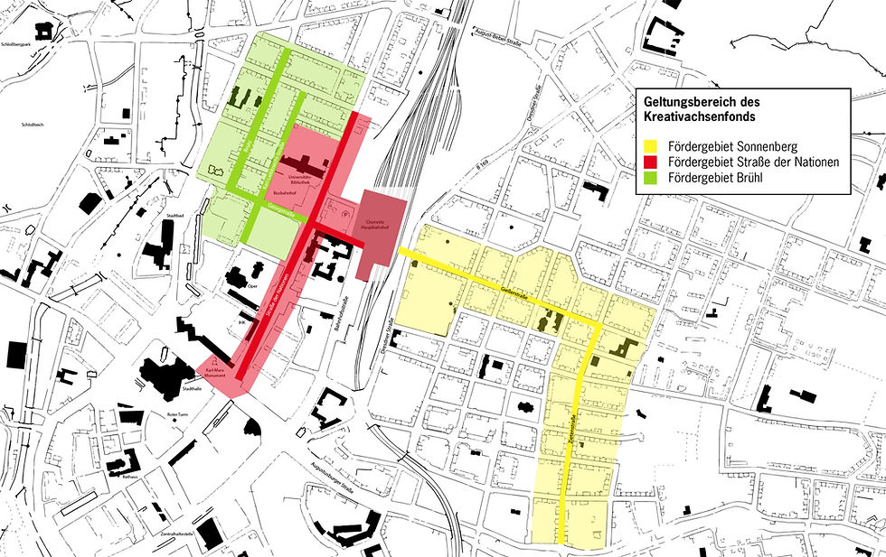 Freiraum Chemnitz Kreativachse Kulturhauptstadt 2025 Leerraum Mieten Brühl Sonnenberg Straße der Nationen