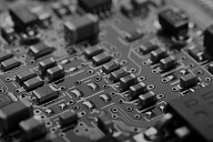 Circuit board with components