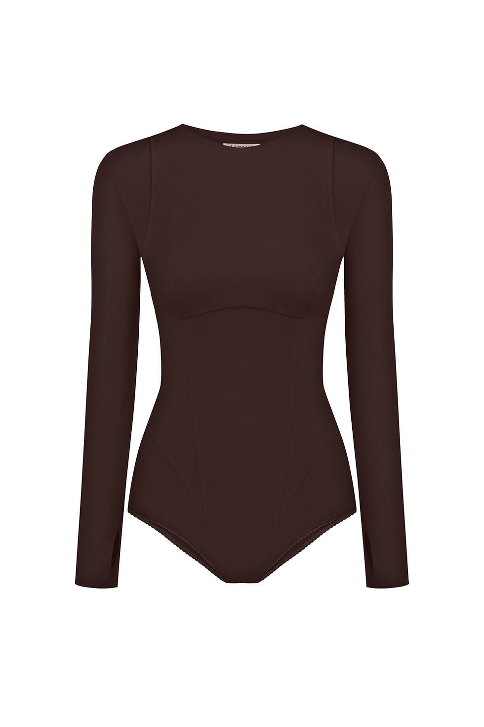 Темно-коричневий боді