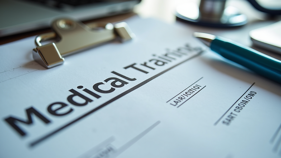 Close-up view of a certificate of completion for medical billing training