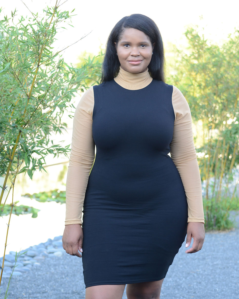 Thumbnail: Mock Neck Mesh Midi Dress