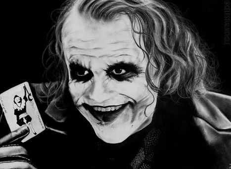 Heath Ledger — Joker, charcoal