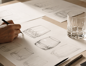 Whiskey glasses representing established and contemporary glassware brands
