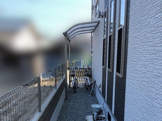 駐輪スペースに屋根を設置