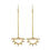 Thumbnail: DIAMOND STUDDED MINI FAN EARRINGS