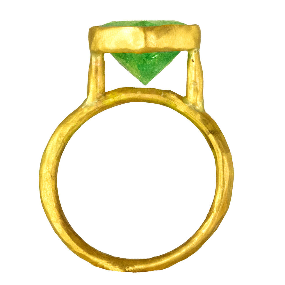 Thumbnail: DIAMOND SHAPED EMERALD RING