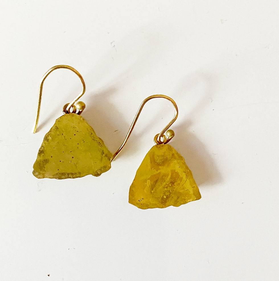Thumbnail: TRIANGULAR BOULDER OPAL DROP EARRINGS