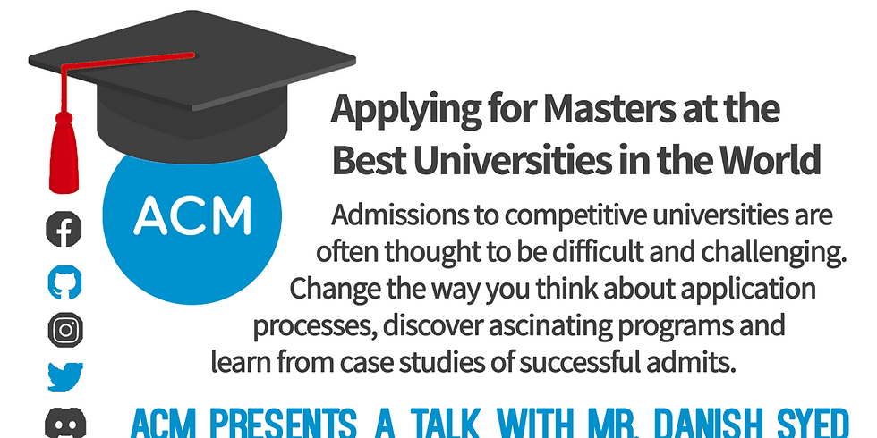 ACM Talks Series with Mr. Danish Syed