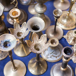 Old Silver Candle Stands