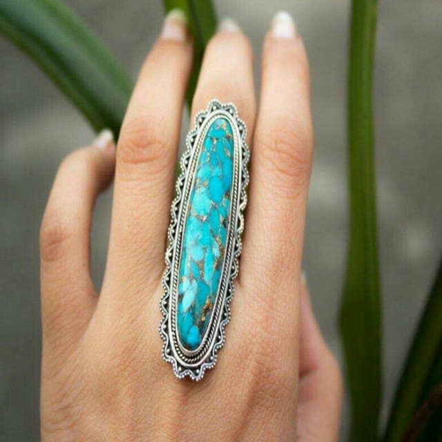 Protection Ring Silver and stone