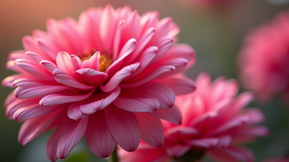 Close-up view of a vibrant pink flower with detailed petals