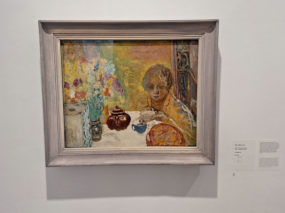 "Le Déjeuner” by Pierre Bonnard — a tender glimpse into domestic quietude, where color and memory intertwine in a moment of stillness. Musée d’Art Moderne de Paris