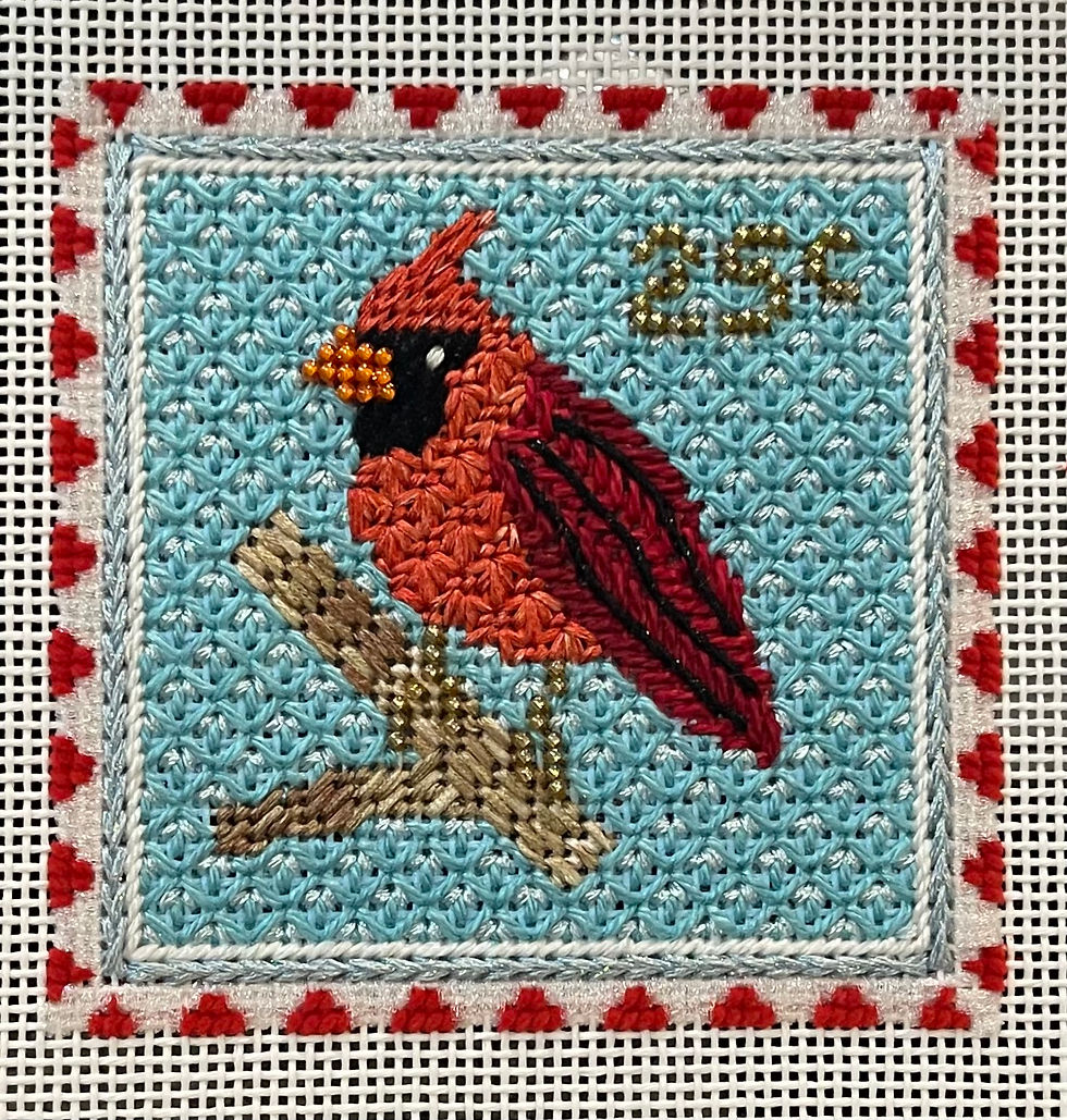 Cardinal Stamp - Stitch Rock Designs