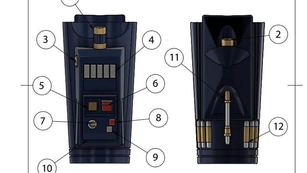 Thumbnail: Wearable Vambraces for Your Cad Bane BOBF Costume | DIY Kit | Scaled to Fit