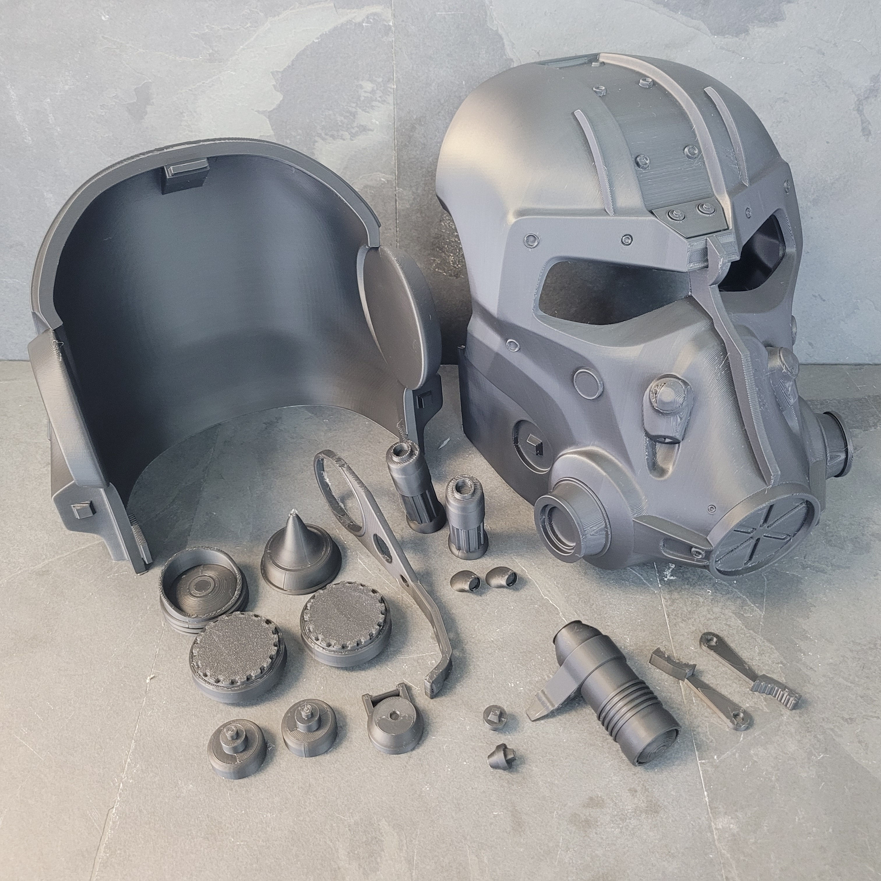 Helmet Accessory for T60 Fallout Costumes | Scaled to Fit | Raw DIY Kit