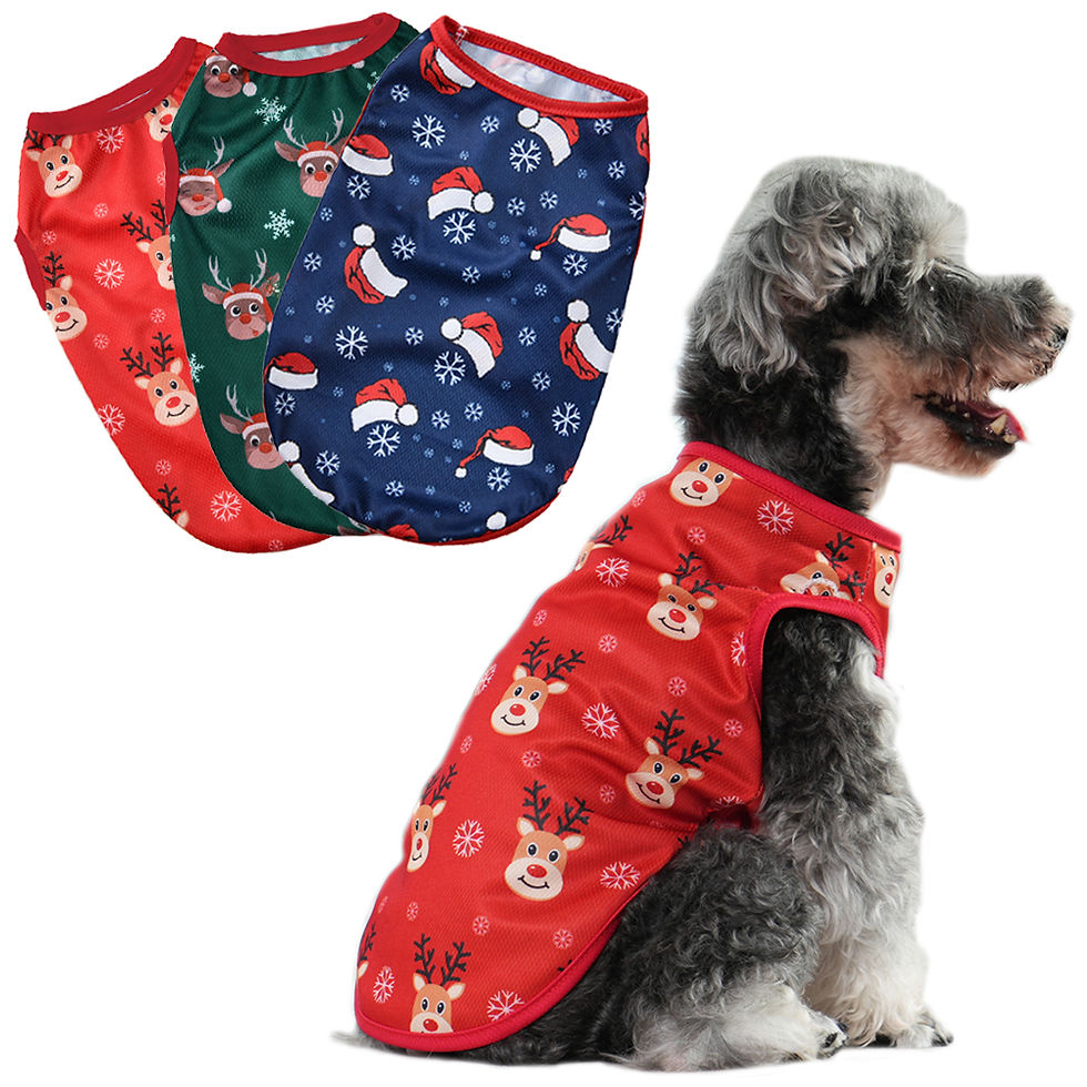 Christmas Dog Vest New Year Festival Clothes For Small Dogs Cat T-shirt Costume