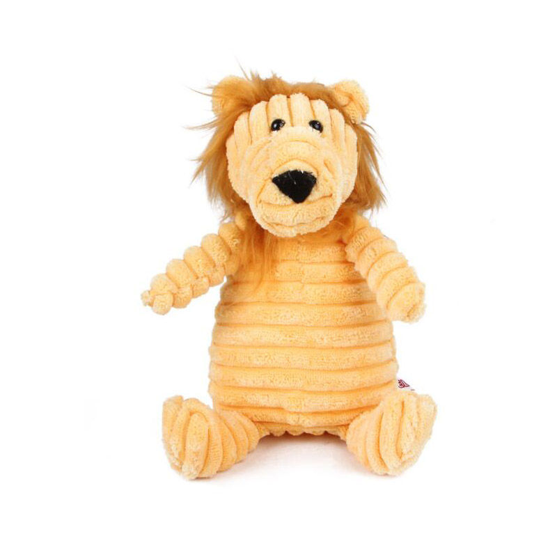 Thumbnail: Plush Dog Toy Animals Shape Bite Resistant Squeaky Toys Corduroy Dog Toys for Sm
