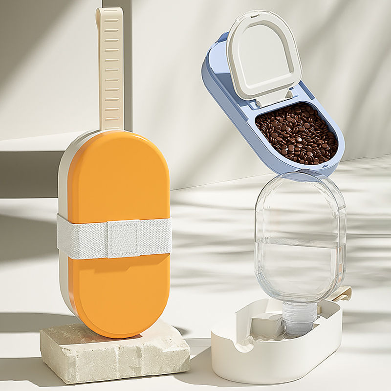 2 in 1 Dog Water Bottle with Food Storage Portable Pet Water Container for Dogs