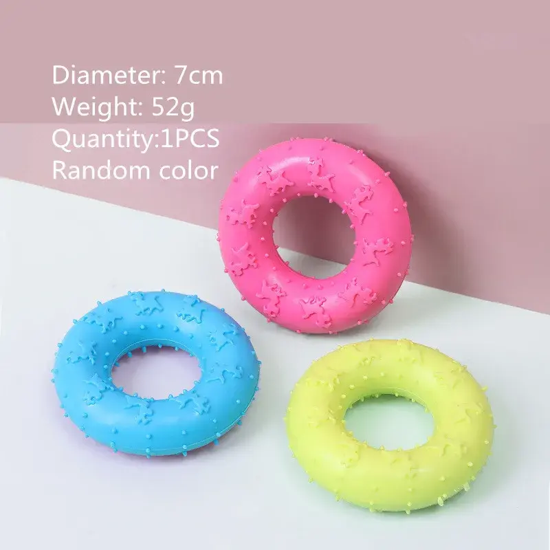 Thumbnail: Cute Dog Toy Chew Rubber Toys for Small Dog Bite Resistant Non-toxic Pet Puppy T