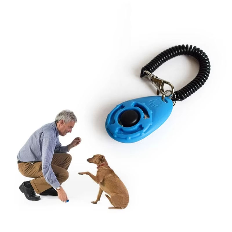 Thumbnail: Dog Training Clicker Aid Adjustable WristStrap Sound Plastic Pet Cat Click Train