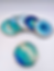 Thumbnail: Teal Blue & Gold Geode Handmade Resin Coasters (Set of 6) | Agate Slice St