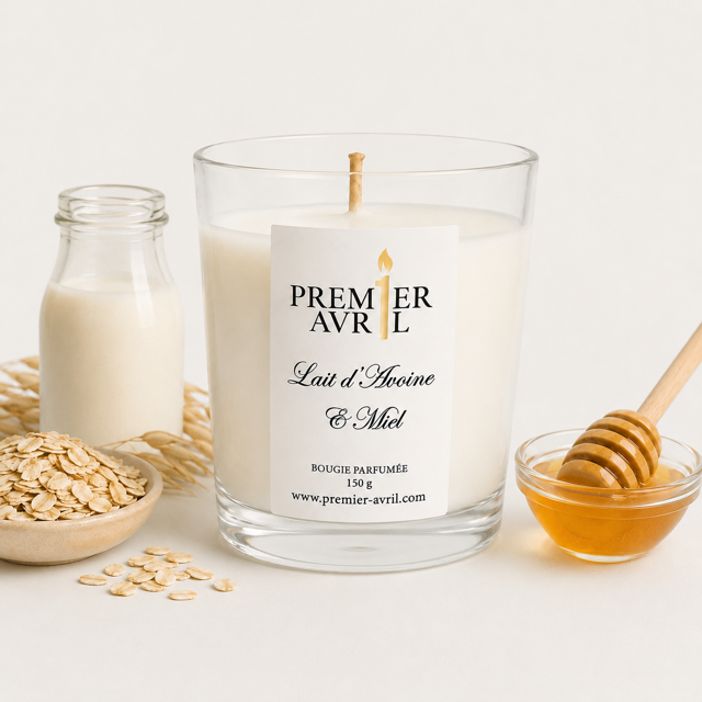 Lait d'Avoine et Miel bougie parfumée