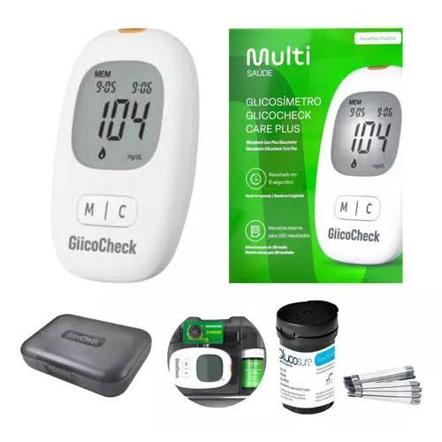 Monitor De Glicemia Glicocheck Care Plus Multi Saúde - HC487