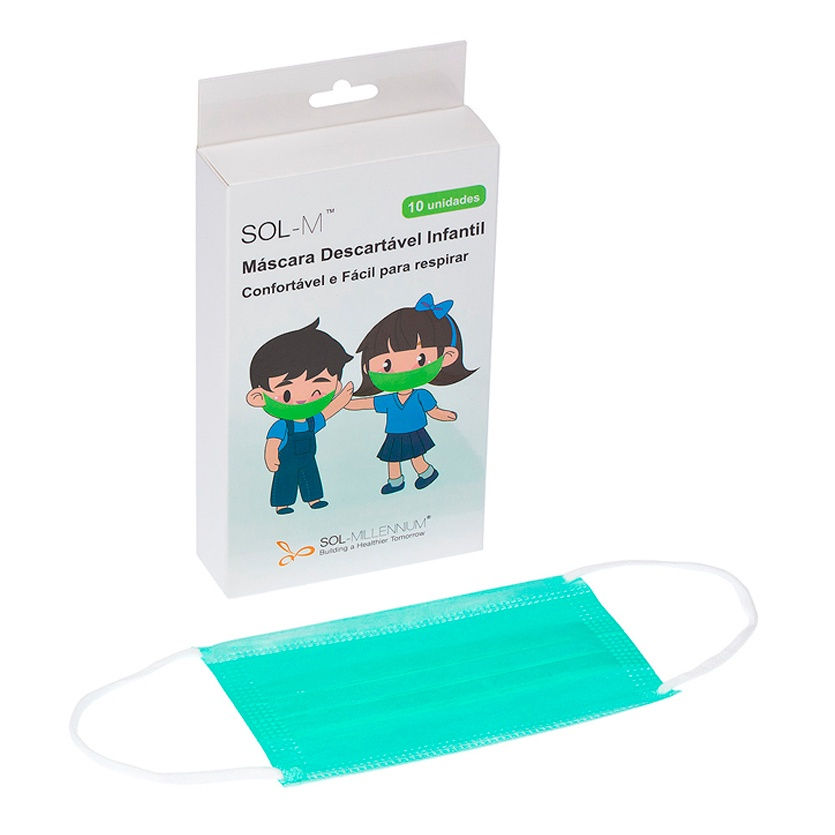 Miniatura: Máscara Descartável Infantil SOL-M ™ com 10 un