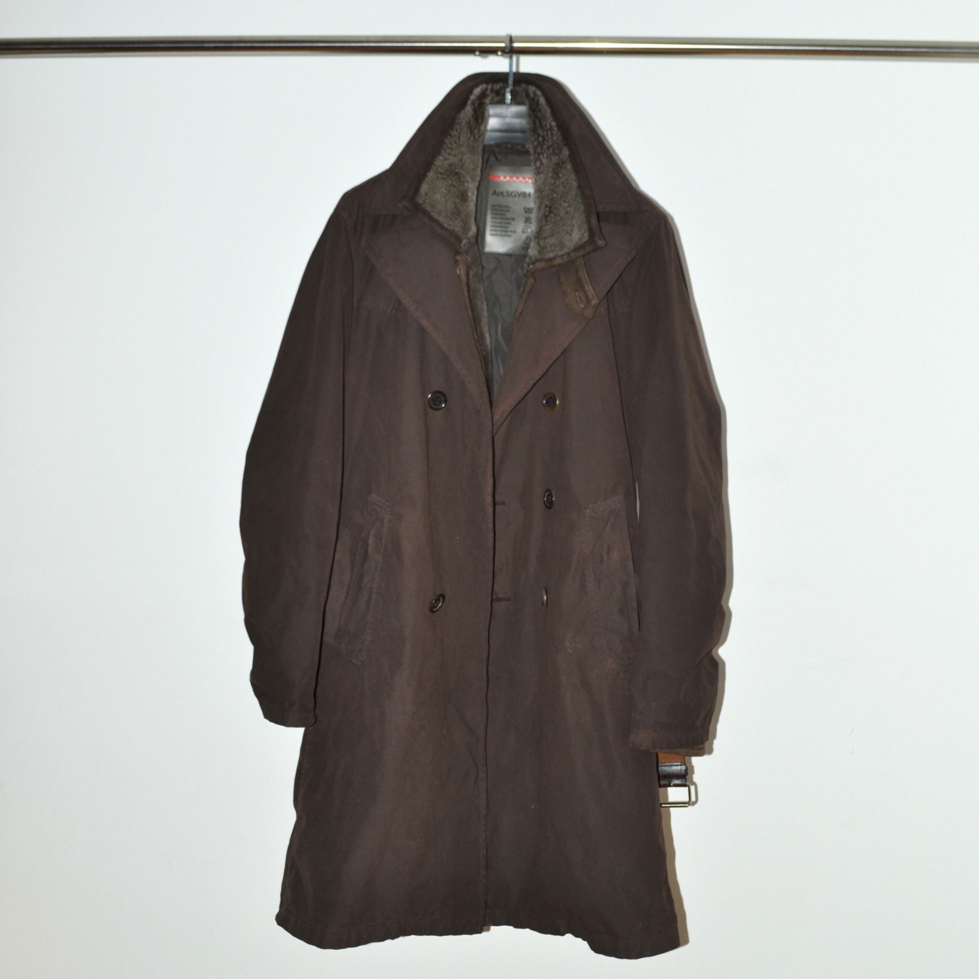 Prada Early 2000s Double Layered Double-Breasted Coat