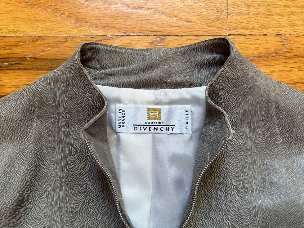 Thumbnail: Givenchy by Alexander McQueen c. 2000 Fur Textured Lambskin Racer Jacket