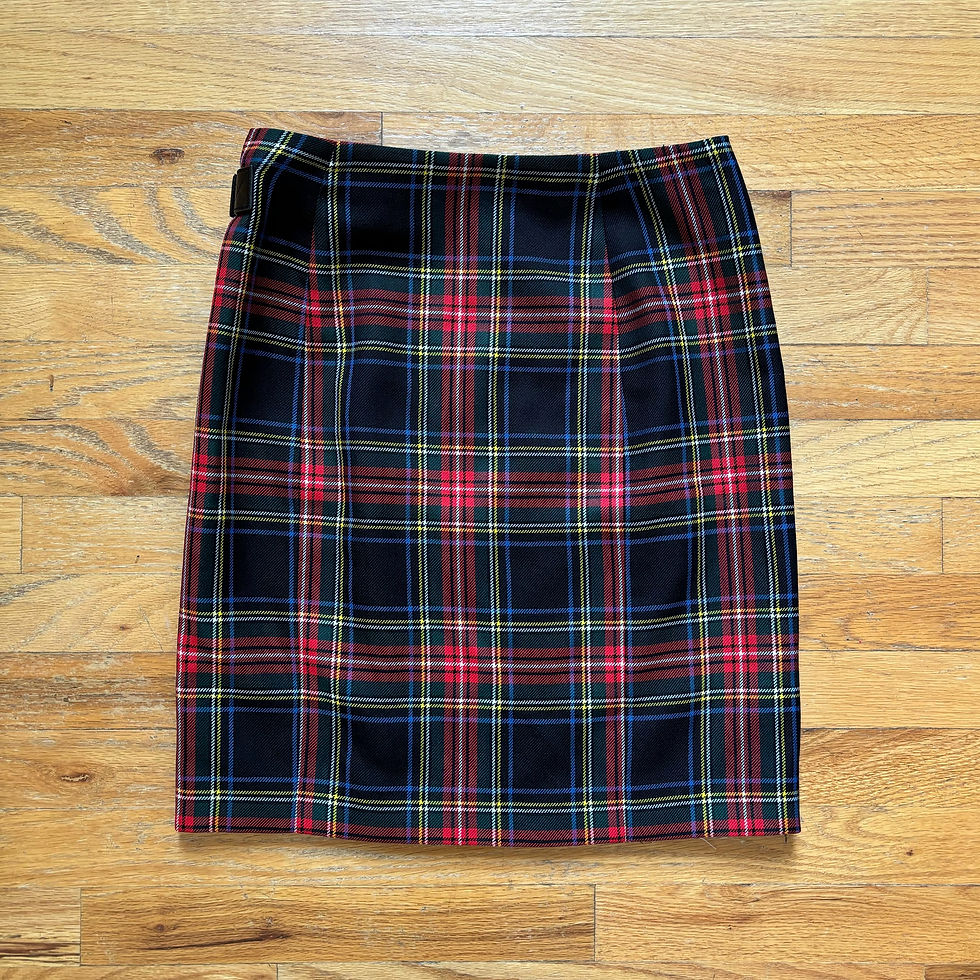 Thumbnail: Prada FW2012 Jewel Embellished Tartan Skirt