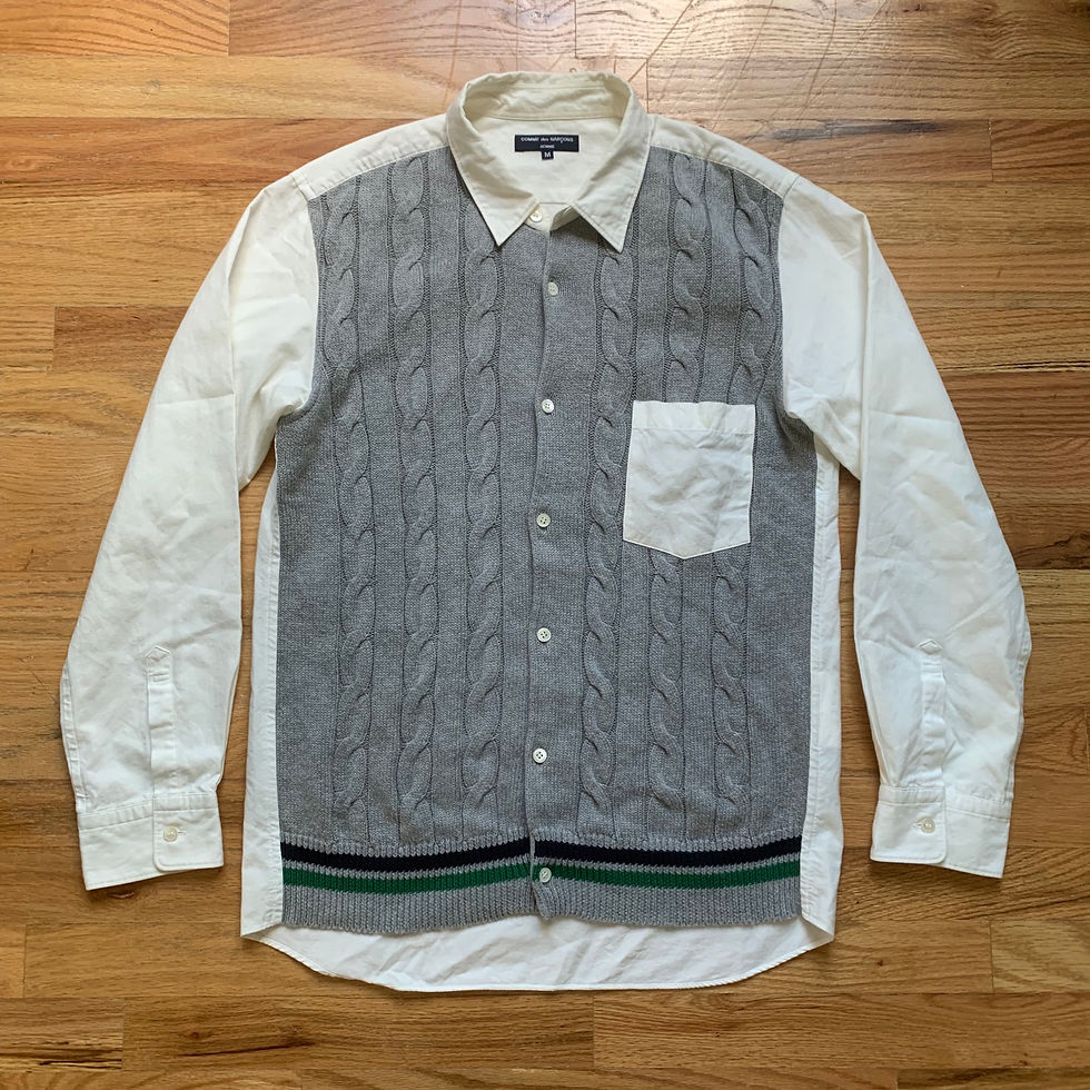 Comme Des Garcons Homme AD2010 Reconstructed Sweater Button Up Shirt