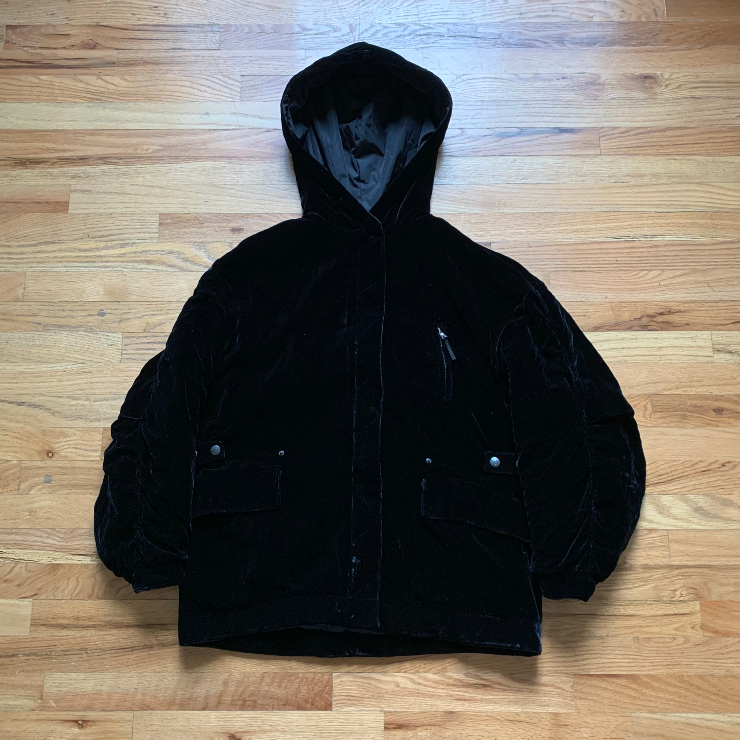 Prada Early 2000s Velvet Parka