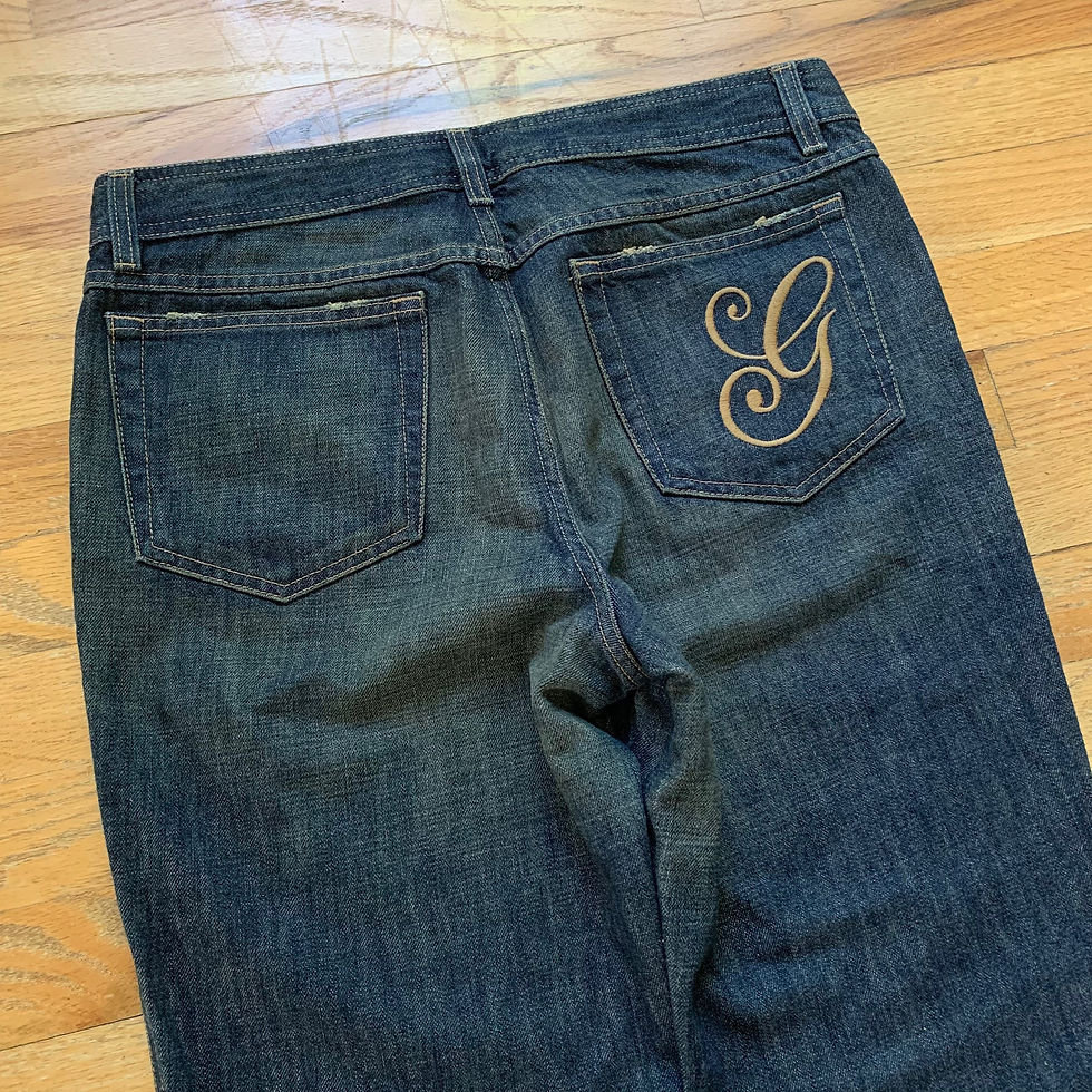 Thumbnail: Gucci by Tom Ford FW2001 G Logo Dirt Wash Jeans