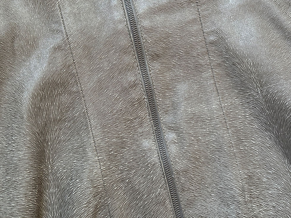 Thumbnail: Givenchy by Alexander McQueen c. 2000 Fur Textured Lambskin Racer Jacket