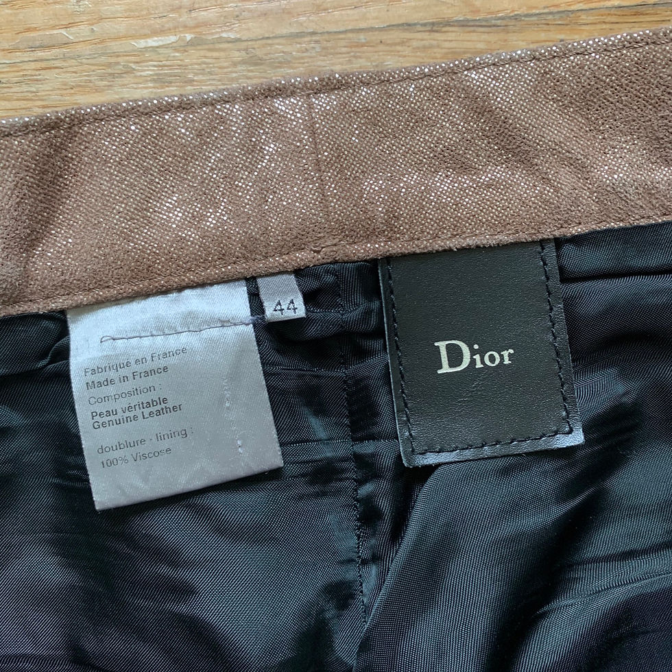 Thumbnail: Dior Homme FW2005 Leather Glitter Pants
