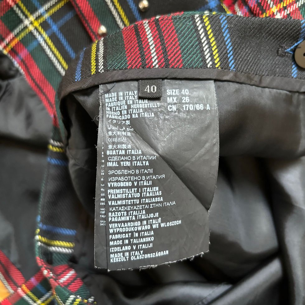 Thumbnail: Prada FW2012 Jewel Embellished Tartan Skirt
