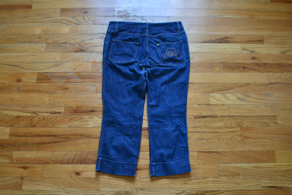 Thumbnail: Alexander McQueen SS2009 Denim Script Logo Capris