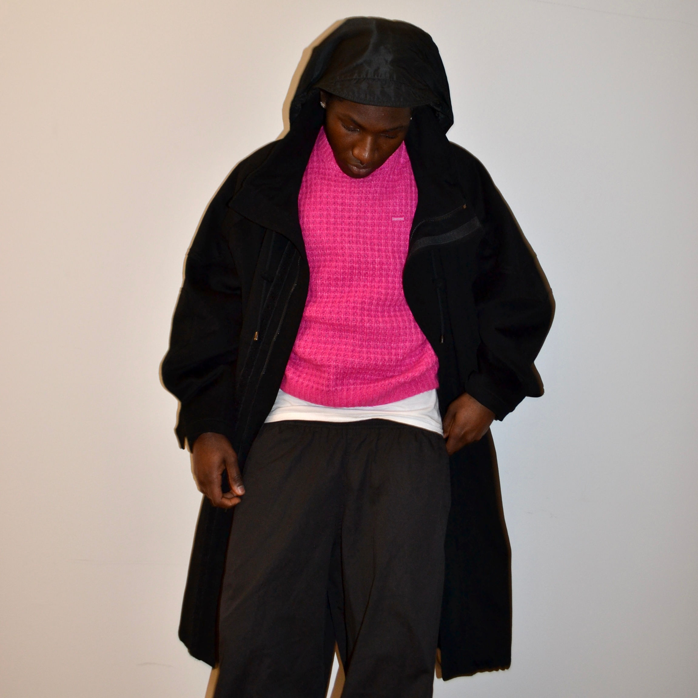 Gianni Versace c. 1996 Wool Paneled Parka