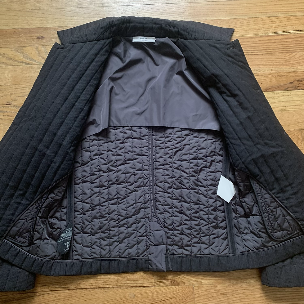 Thumbnail: Prada FW2007 Sample Striped Padded Overshirt