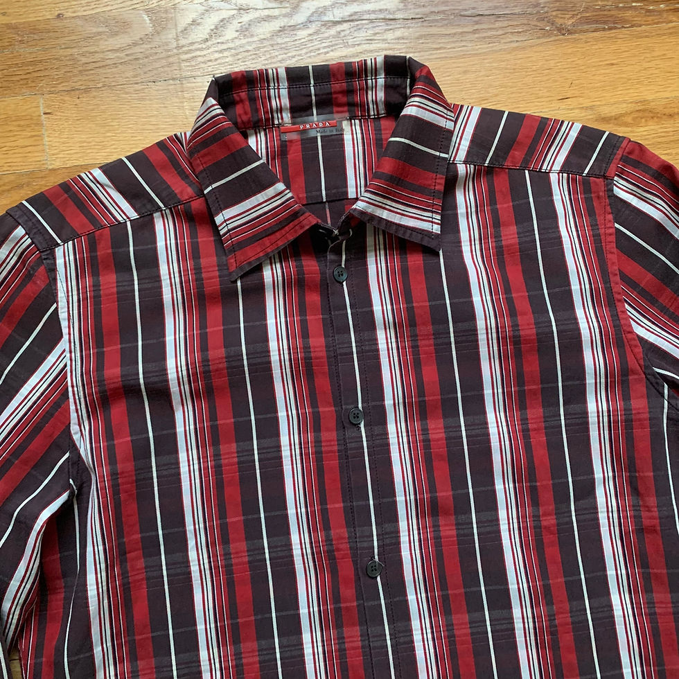 Thumbnail: Prada FW2004 Sample Inside Out Plaid Button-Up Shirt