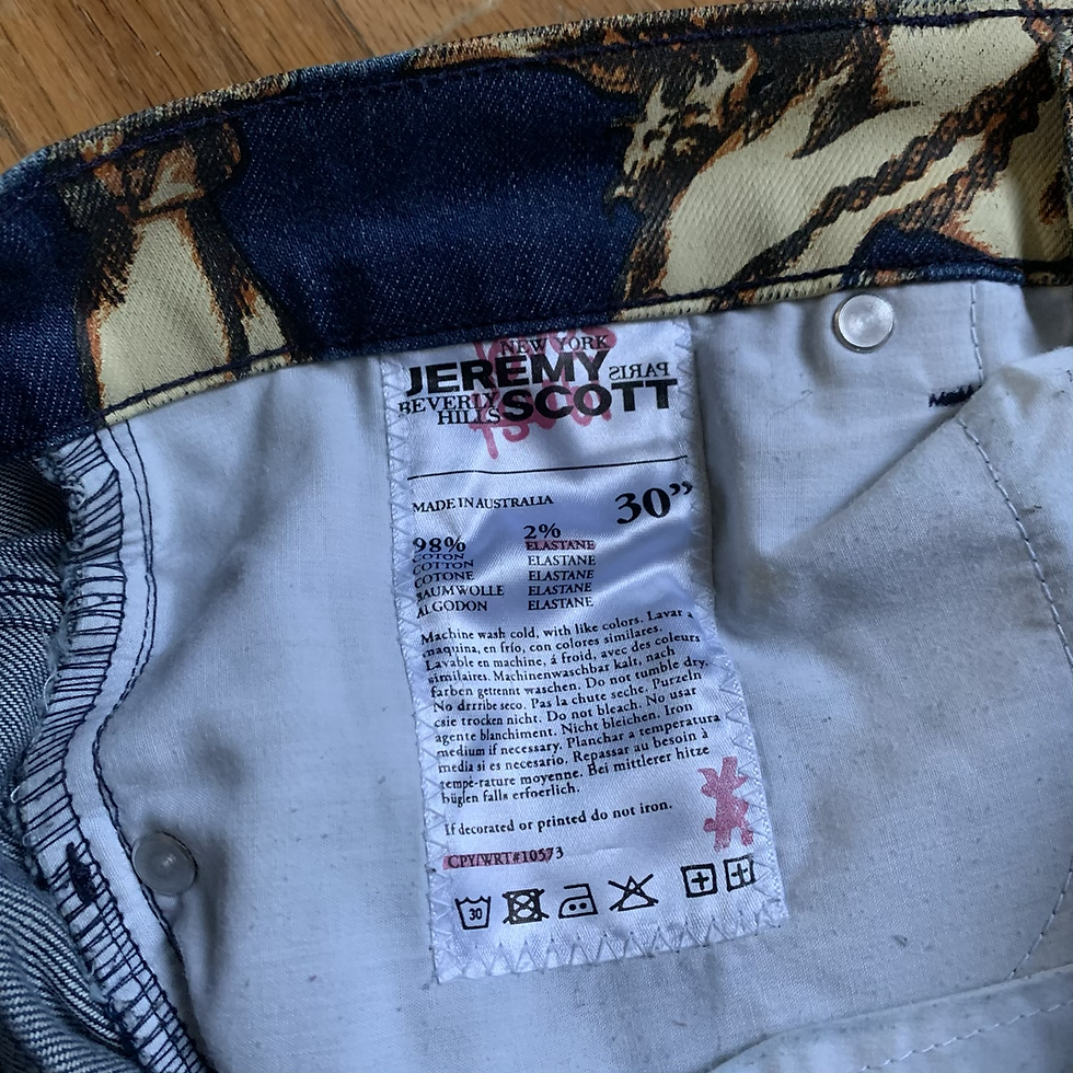 Thumbnail: Jeremy Scott x Ksubi FW2008 Angel Print Denim Jeans