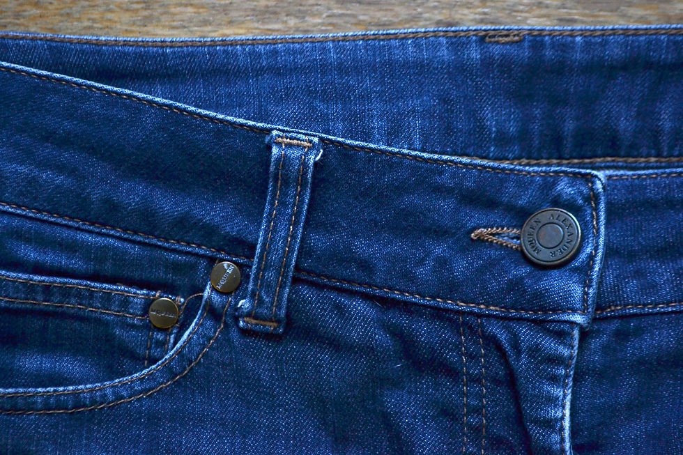 Thumbnail: Alexander McQueen SS2009 Denim Script Logo Capris