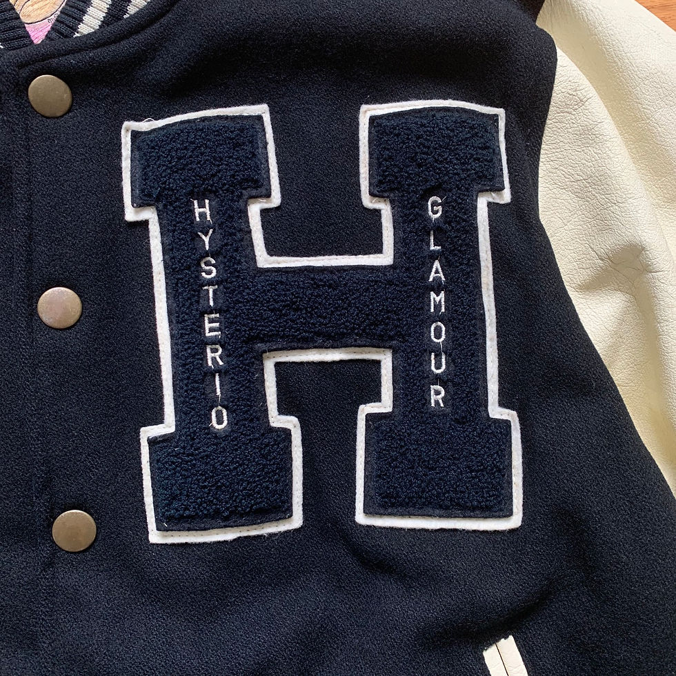 Thumbnail: Hysteric Glamour 90s Patched Leather Varsity Jacket
